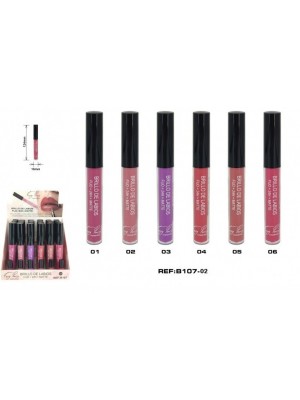 Brillo labios fijo mate 24h (rosas y morados)