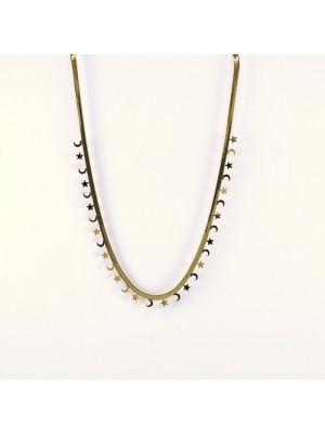Collar acero estrellas y lunas