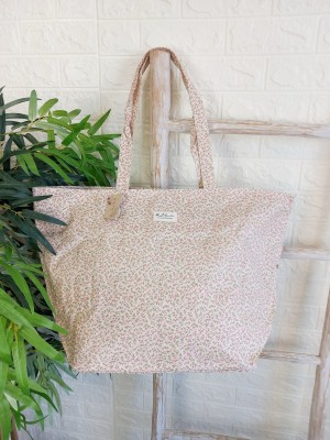 Bolso piscina flores rosas y verdes
