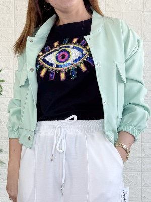 Bomber Claud verde manzana