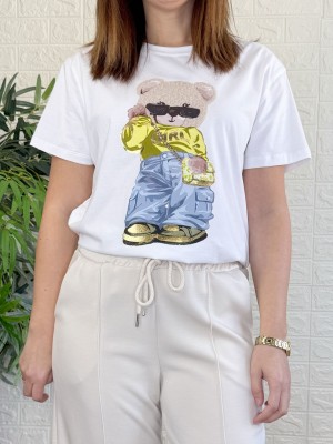 Camiseta oso girl amarillo