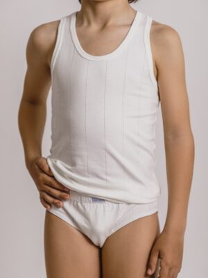Conjunto slip lineas blanco niño