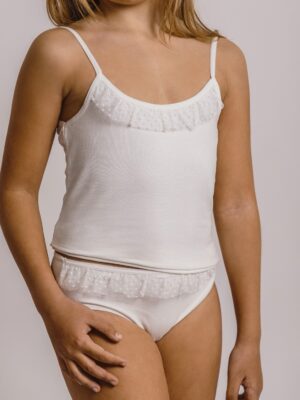 Conjunto comunión niña tul blanco
