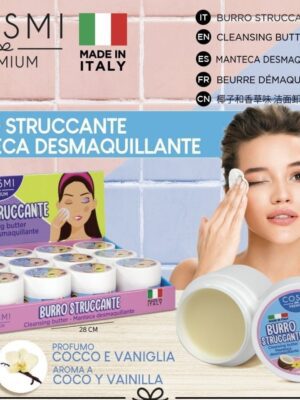 Manteca desmaquillante de coco y vainilla