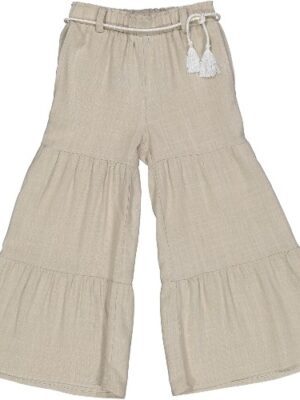 Pantalón largo ancho beige