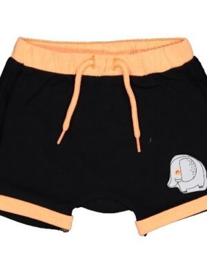 Pantalón corto negro elefante