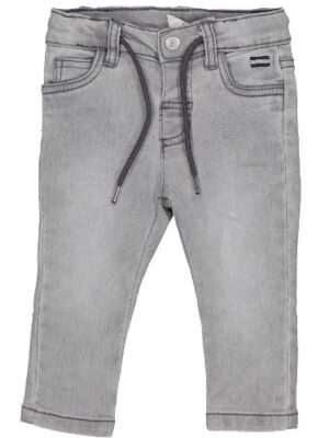 Denim gris desgastado cordones