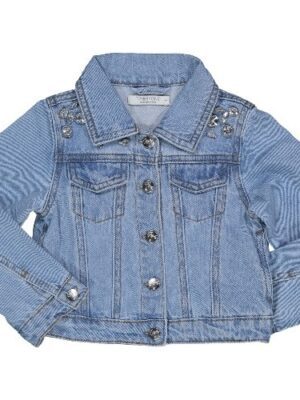 Cazadora denim clara strass