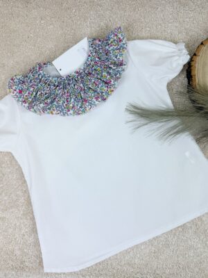 Camisa blanca cuello liberty