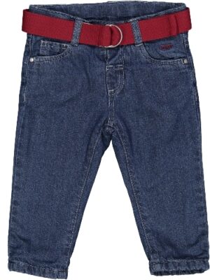 Denim forrado cinturón granate
