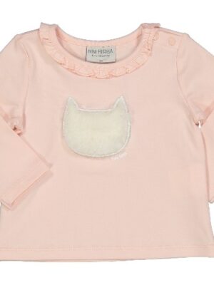 Camiseta gato rosa