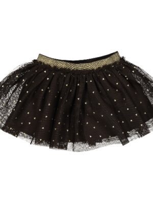 Falda tull chocolate dorada