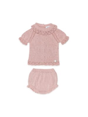 Conjunto braga punto todo calado maquillaje