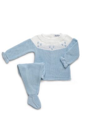 Conjunto polaina canesu bodoques celeste
