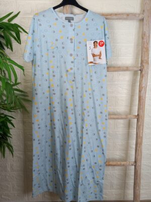 Camisón verano manga corta azul