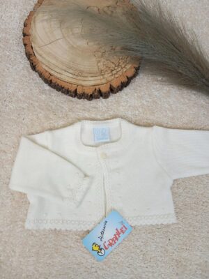 CHAQUETA DE PUNTO GRANLEI BLANCA 1