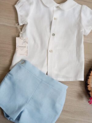 Conjunto bebé estatua libertad azul
