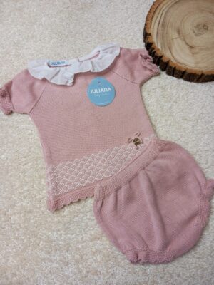 Conjunto braga punto rombitos maquillaje