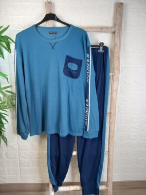 Pijama hombre azul