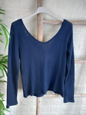 Camiseta encaje espalda marino