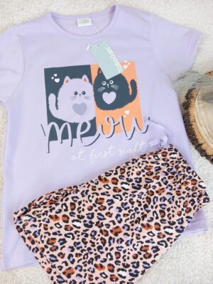 Pijama corto gatos