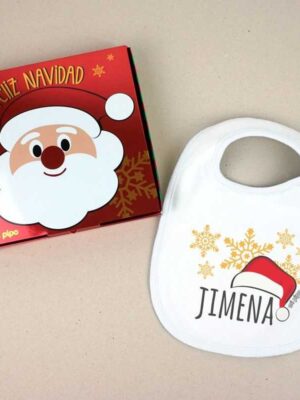 Babero personalizado gorro papá noel