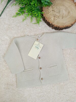 Chaqueta de punto pecesa beige