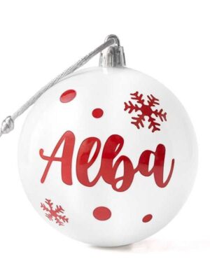 Bola navidad blanca personalizada