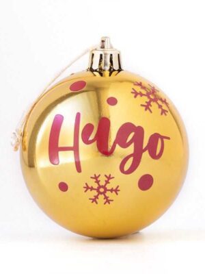 Bola navidad dorado personalizada