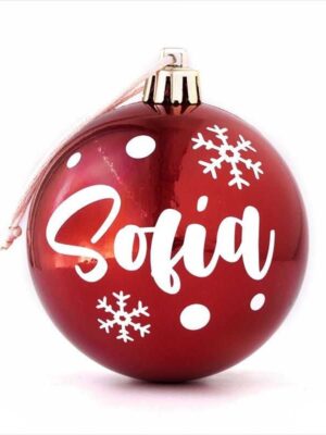 Bola navidad roja personalizada