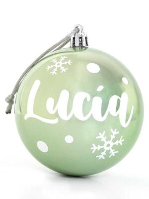 Bola navidad verde perla personalizada