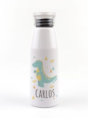 Botella aluminio dinosaurio 500ml