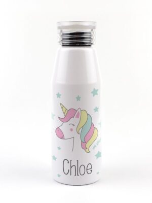 Botella aluminio unicornio 500ml