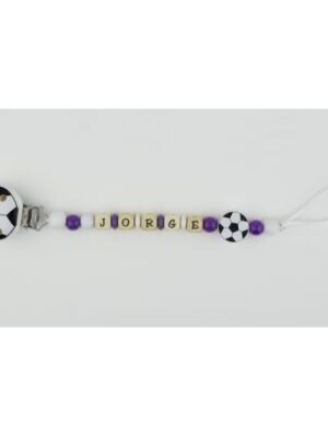 Cadenita de madera personalizada fútbol Real Madrid