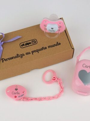 Cajita mis imprescindibles rosa personalizada