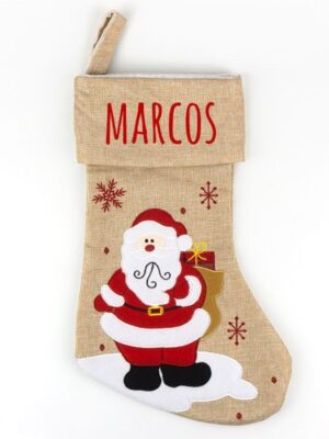 Calcetin premiun yute navidad