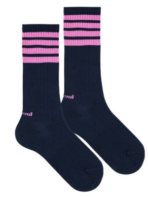 Calcetines sport listas horizontales marino