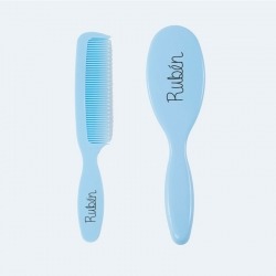 Set cepillo y peine azul personalizados +0M