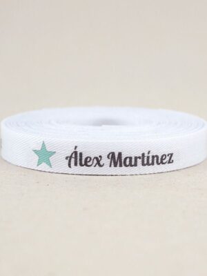 Cinta marca prendas termoadhesiva blanca (diferentes modelos)