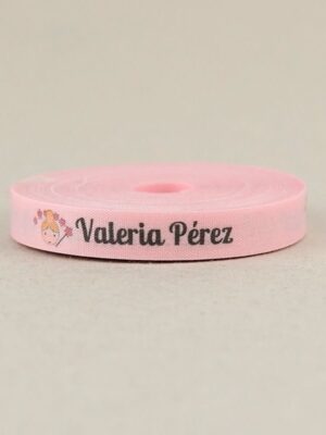 Cinta marca ropa termoadhesiva rosa (varios dibujos)