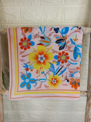 Pañuelo rosa flores