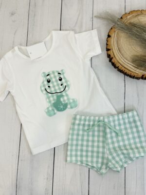 Conjunto baño hipo verde