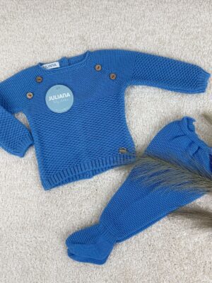 Conjunto dos piezas recogidas azul niza