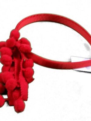 Diadema madroños rojo