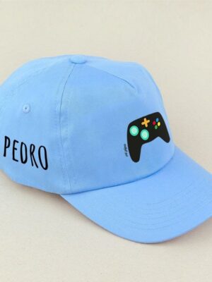 Gorra junior consola azul personalizada