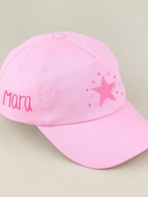Gorra junior estrella rosa personalizada