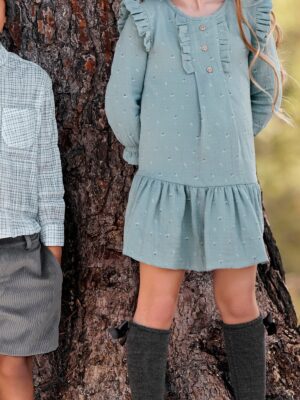 Vestido florecitas azul antracita