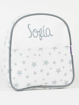 Mochila estrellas gris