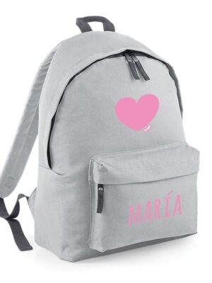 Mochila junior gris personalizada