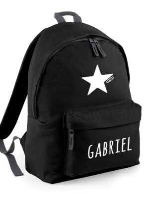 Mochila junior negra personalizada